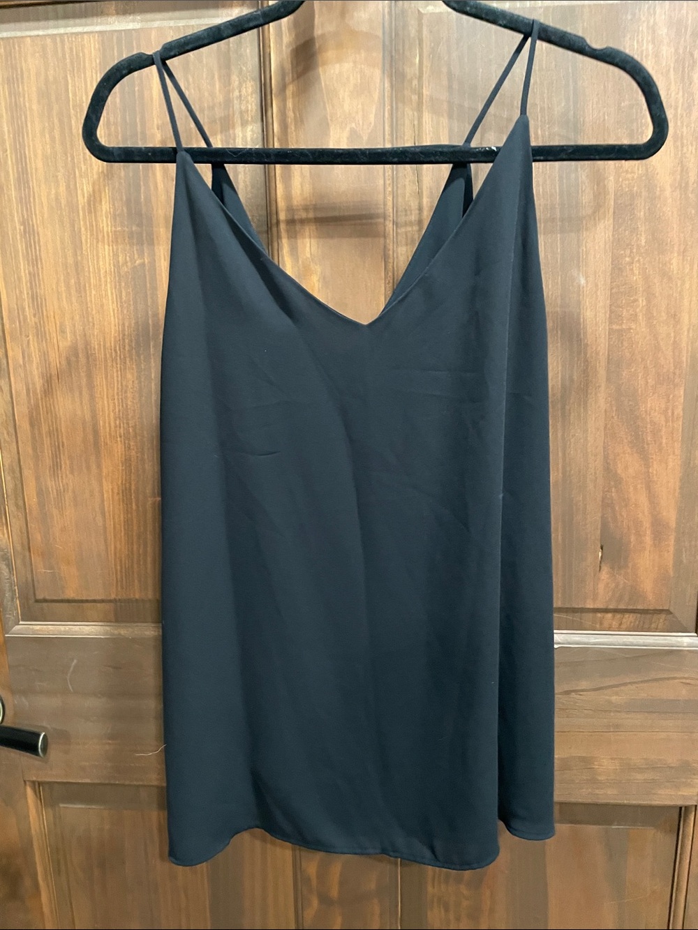 LOFT Black V-Neck Polyester Cami